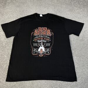 Bob Shirt Mens 2XL Black Detroit Made Ride Out Band Tour Graphic Tee Rock